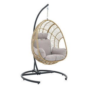 Fauteuil <span class=keywords><strong>suspendu</strong></span> œuf de luxe en rotin pour extérieur, siège balançoire moderne en osier pour jardin et terrasse - Product Image 3