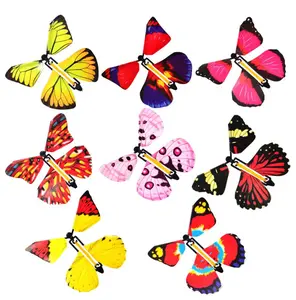 Heytech Magic Wind Up Flying Große Überraschung Geschenk Schmetterling im Buch Gummiband Powered Magic Fairy Flying Toy Great Surpris