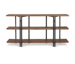 Table console moderne en bois de manguier et fer, design rustique durable et pliable, idéale pour la chambre, le salon et la salle à manger - Product Image 1