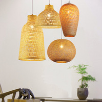 Luminaire suspendu design moderne, lampes de salle à manger, lampe suspendue en bambou, lustre pour table à manger, salon