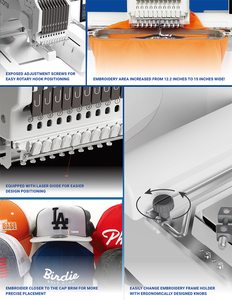 Máquina de bordar <span class=keywords><strong>RICOMA</strong></span> pequeña modelo <span class=keywords><strong>EM</strong></span> - Una sola cabeza, 10 agujas - Product Image 4