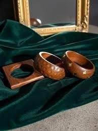 Conjunto de Anillo y Brazalete de Madera Hechos a Mano, Joyería de Madera Natural, Accesorio de Moda, Disponible al Mejor Precio del Mercado - Product Image 6