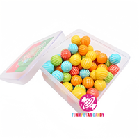 Haute Qualité En Vrac Coloré Boule Forme Confiture Rempli De Pastèque Bubble Gum Bonbons Mélange Saveur De Fruits Bonbons Chewing-gum
