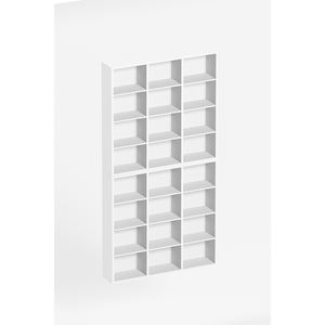 Imre Bibliothèque modulaire blanche à 24 étagères, grande capacité, gain de place - Product Image 2