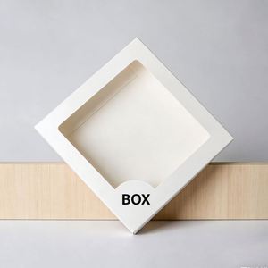 OEM UV Finished Window Scarf Box High Gloss Cardstock <b>Packaging</b> with Clear Panel for <b>Textile</b> Products - Product Image 1