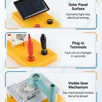 Kit d'expérimentation de conversion d'énergie LYMART : Panneau solaire, éolienne, ventilateur, générateur manuel, support de batterie, module interrupteur LED