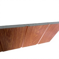 Panneau mural en mousse PU à texture métallique gaufrée, bardage thermique, construction modulaire extérieure, sandwich moderne pour entrepôt