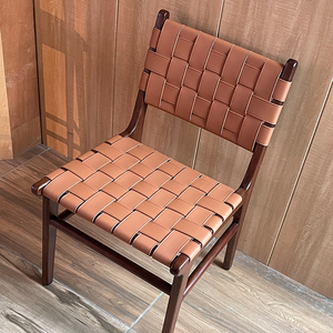 <span class=keywords><strong>Chaise</strong></span> de salle à manger <span class=keywords><strong>en</strong></span> <span class=keywords><strong>bois</strong></span> massif avec dossier, chaises <span class=keywords><strong>en</strong></span> cuir <span class=keywords><strong>tressé</strong></span> tendance, meubles italiens, café, salon de thé, hôtel, salle à manger - Product Image 5