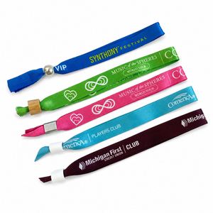 Bracelets personnalisés pas chers en tissu pour événements, bracelets textiles pour événements - Product Image 1