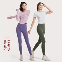 Yoga-Hose mit hoher Taille für Damen, nahtlos, schnell trocknend, atmungsaktiv, elastische Leggings, Pilates, Fitness, Übung, Sport, Laufen, Gym