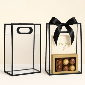 Túi hoa nhựa <span class=keywords><strong>PP</strong></span> trong suốt chất lượng cao, có quai xách và ruy băng, dùng làm quà tặng tốt nghiệp - Product Image 1