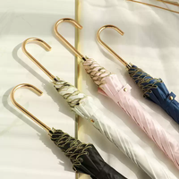 Parapluie long et résistant de style japonais unique, personnalisé et tendance, avec poignée en métal