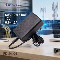 Adaptateur secteur universel UE US UK 6W 12W 18W, alimentation à découpage 12V 0.5A 1.2A AC/DC SMPS pour caméras CCTV