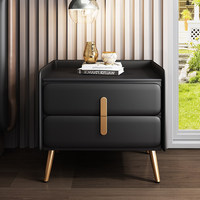 Table de Chevet Multifonctionnelle en Bois Massif à 2 Tiroirs, Style Moderne Simple, Luxe Léger, Meuble de Chambre Haut de Gamme, Nouveauté 2025