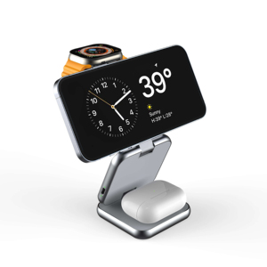 Estación de Carga Inalámbrica Magnética Plegable <span class=keywords><strong>3</strong></span> en 1, Nueva Base Multifunción para iPhone y Auriculares, Optimizada para Viajes, Nueva Carga Inalámbrica - Product Image 3
