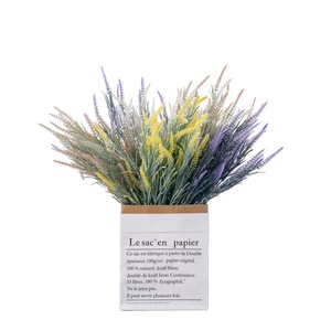 ช่อดอกหญ้าหางจิ้งจอกประดิษฐ์ CallaFloral สีขาว เหลือง ม่วง พลาสติก ตกแต่งภายในบ้าน - Product Image 5