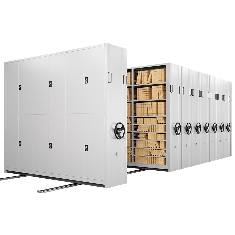 Innerspace High-Density Mobile Compactor Storage Shelving for Library Furniture for Efficient Filing and Archiving