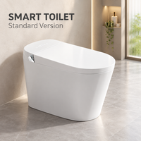 WC intelligent sans réservoir avec bidet, chauffage instantané, séchage à l'air chaud, siège chauffant et capteur de pied, chasse d'eau automatique