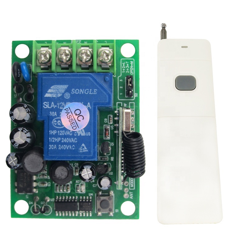 220V 30A 1 Channel Relay 315/433MHz <strong>Digital</strong> RF <strong>Wireless</strong> <strong>Remote</strong> Controller <strong>Switch</strong> <strong>Remote</strong> <strong>Control</strong> Kit