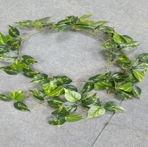 2025 Newest Artificial Rubberized Fabric/cloth/silk Polyester Water Proof Greenery <b>Foliage</b> Backdrop Wall Hanging <b>Garland</b> 220cm - Product Image 3