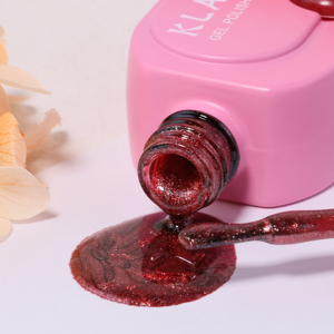 KLANA <b>Red</b> <b>Glitter</b> UV Gel Polish Liquid Bottle Format Professional Nail Salon Luxury Style Non-Toxic - Product Image 1