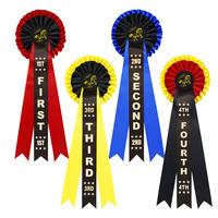 Ruban de Rosette de Premier Prix de Couleur Personnalisée Grand Prix pour Compétition en Classe et Événements Sportifs