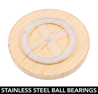 Wood Lazy Susan Plattenspieler für Schrank, Esstisch Küche Plattenspieler Runde dekorative Bambus rotierende Tablett für Gewürze