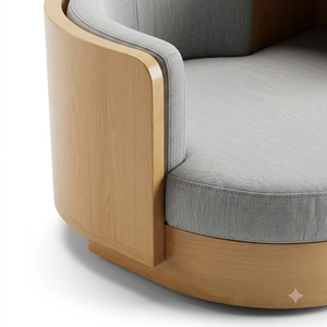 Cama Redonda Moderna para Gatos, Tipo Sofá, Semicerrada, de Madera, con Cojín Lavable, Decoración para Mascotas en Interiores - Product Image 2