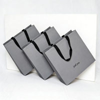 Sac cadeau personnalisé en papier recyclé couleur ivoire, sac de shopping de luxe beige crème avec poignée en ruban, recyclable, pour usage artisanal, logo personnalisé