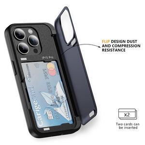 Étui de téléphone avec porte-cartes multifonctionnel pour iPhone 17 16 15 14 13 12 Pro Max, avec fente pour cartes et béquille - Product Image 2