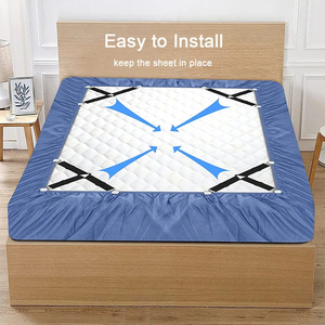 4PC tam giác Quilt clip-có thể điều chỉnh đàn hồi sofa/Ga Trải Giường dây đai, không trượt an toàn Grip - Product Image 2