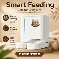 Distributeur automatique de nourriture pour animaux de compagnie intelligent, capacité de 5 L de nourriture et 4 L d'eau, contrôlé par application WIFI, distributeur d'eau pour chats et chiens