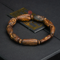 Bracelet en bois naturel unique pour homme, bracelet en perles de bois naturelles rares (taille femme)