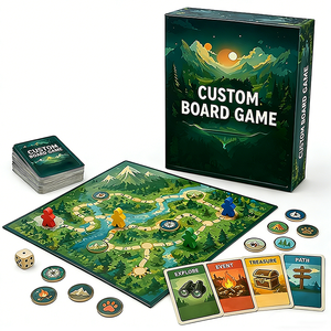 OEM Board Game Printing Paperboard Factory Custom Card Dice Token Set Eco Friendly Materials Portable Gift <b>Box</b> for Party Family - Product Image 1