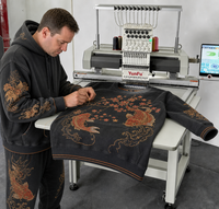 Machine à broder informatisée Dahao System YunFu de haute qualité, 2 têtes, 12 aiguilles, 1200 tr/min, fonctionnement automatique