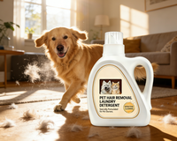 Détergent à lessive liquide premium pour enlever les poils d'animaux, antistatique, antibactérien, éliminateur d'odeurs, doux pour les enfants
