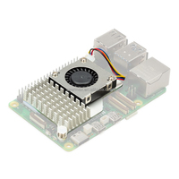 Raspberry Pi 5 Kit 4 Pièces avec 8 Go de RAM, Carte de Développement, Boîtier Arrière, Accessoires, Refroidisseur Actif et Alimentation pour Pi5