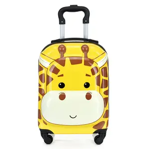 Sac d'école à roulettes pour enfants, valise multicolore, mignonne, petit animal, pour garçons et filles, nouvelle collection