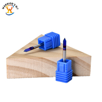 Outils CNC à flûte unique de Warrior Fraise en carbure monobloc Mèches de sculpture pour bois Support personnalisé ODM & OEM Revêtement Aitin