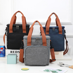 Crossbody Insulated Lunch Bag Large Capacity Square Portable Foldable For Outdoor Meals - Product Image 2