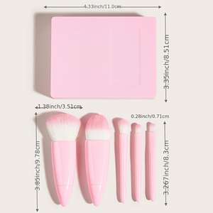 5-pack mini <b>makeup</b> brush set full set of <b>makeup</b> brushes wholesale brushes with mirror - Product Image 2
