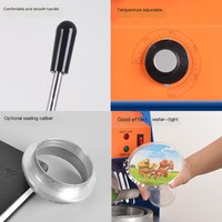 Scellant électrique 90/95mm pour gobelets en plastique Machine à sceller les gobelets en papier à bulles pour thé Machine à sceller les bouteilles de yaourts et boissons