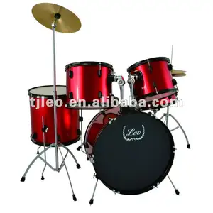 Volwassen 5 Stuk Student Drumstel Set Kit Inclusief Cimbalen Drumstokken, Troon, Snare Stand