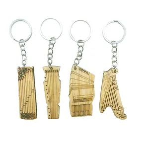 Porte-clés en bois de bambou avec Logo personnalisé, fabricant de vente, véritable pendentif de clé en bambou de forme spéciale