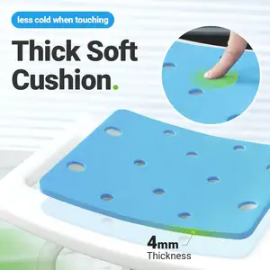 Shower Stool <strong>Bath</strong> Seat Chair, Tool-Free Assembly Height Adjustable <strong>Bath</strong> <strong>Bench</strong> with Padded Seat for Seniors, Disabled - Product Image 3