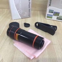 Objectif de Téléscope pour Téléphone Mobile HD 8X 12X 22X, Kit d'Objectifs de Caméra à Zoom Professionnel, Clip Universel pour iPhone Android Smartphone
