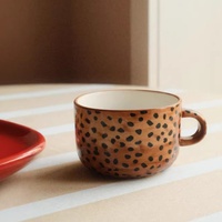 Mug à café en céramique à imprimé léopard créatif, style nordique haut de gamme, résistant aux hautes températures, passe au micro-ondes, tasse pour la maison