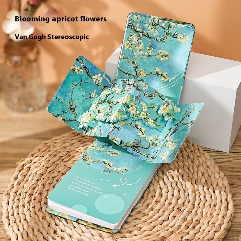 Le livre 3D des amandiers en fleurs de Van Gogh