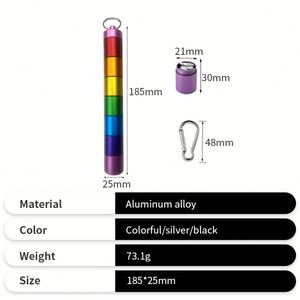 Organizador de Pastillas Semanal de Aleación de Aluminio de Alta Calidad, Pastillero de Viaje para 7 Días, Diseño Único Abierto, para Uso en Viajes - Product Image 5