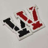 HP-Wholesale Patch de broderie en chenille à paillettes avec appliques personnalisées 3D Puff Hot Stamping Patch pour vêtements d'extérieur